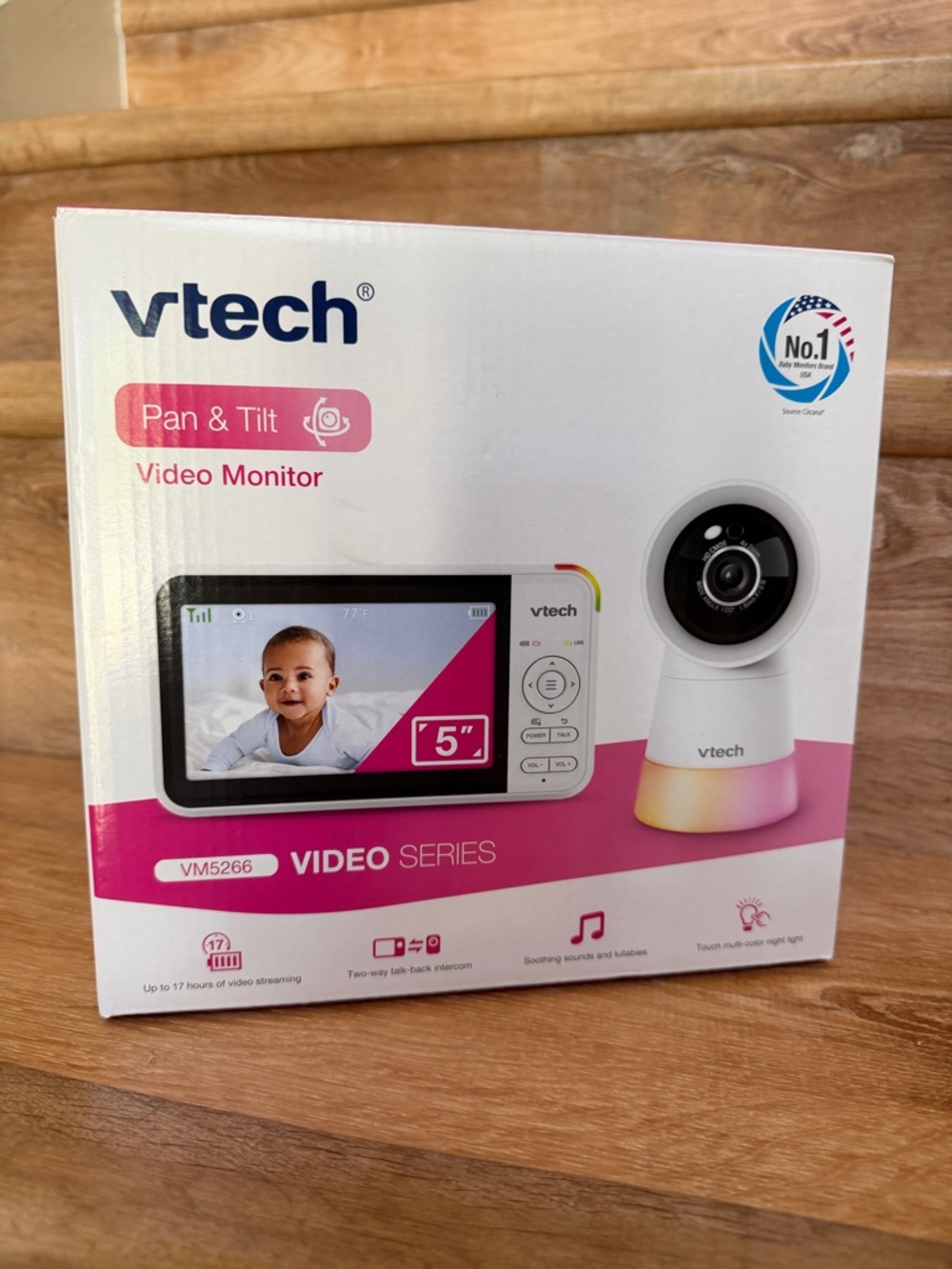 V-Tech Pan & Tilt Video Baby Monitor - 5": 2-Way Talk, Night Vision BNIB